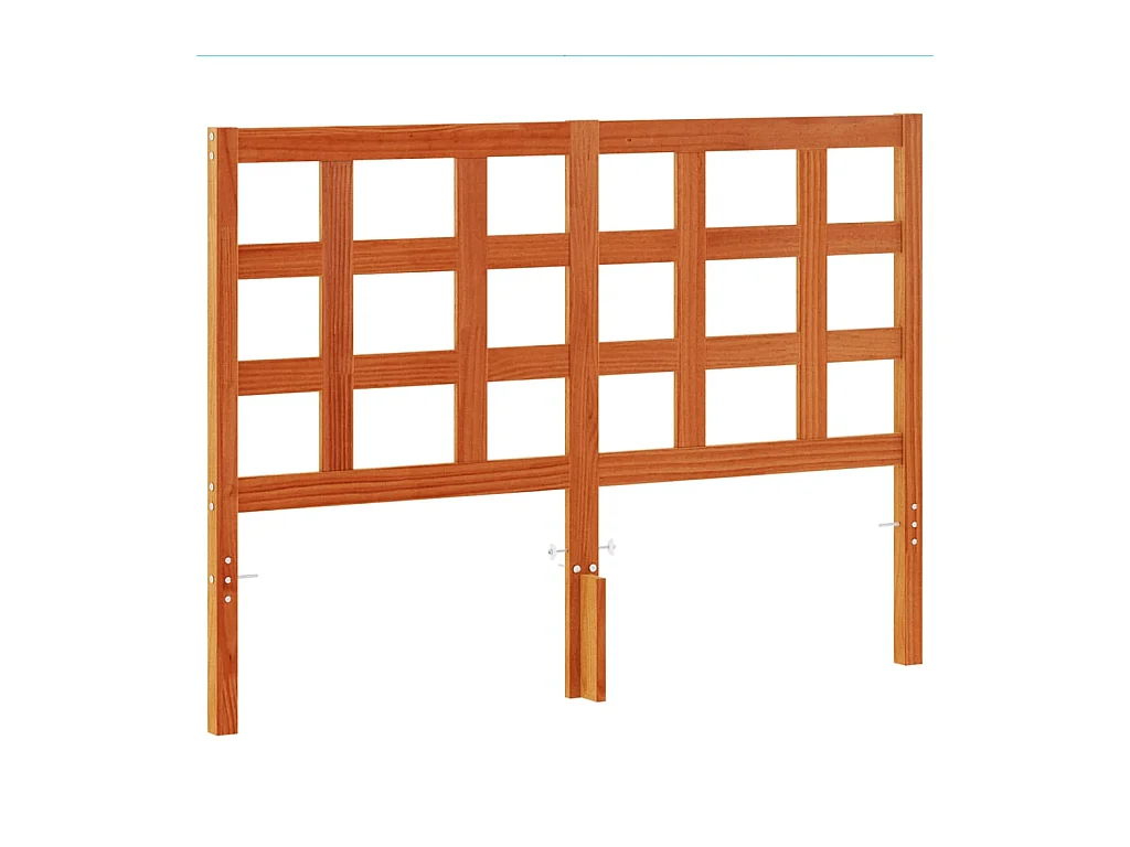 Tête de lit cire marron 135 cm bois massif de pin