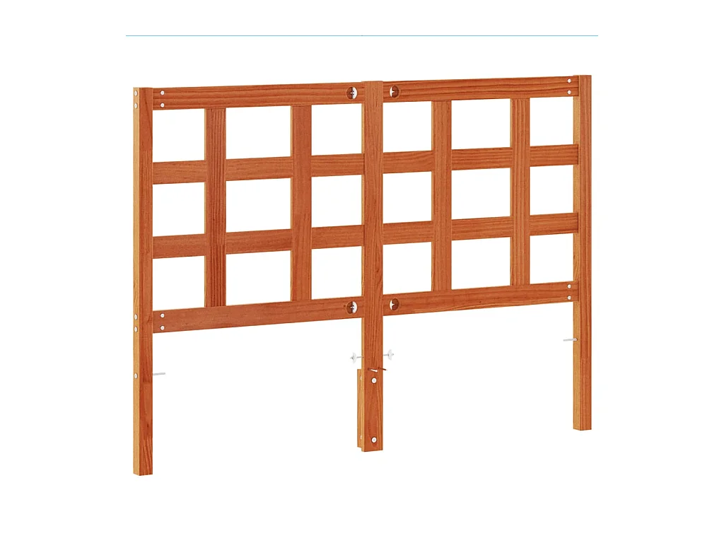 Tête de lit cire marron 135 cm bois massif de pin