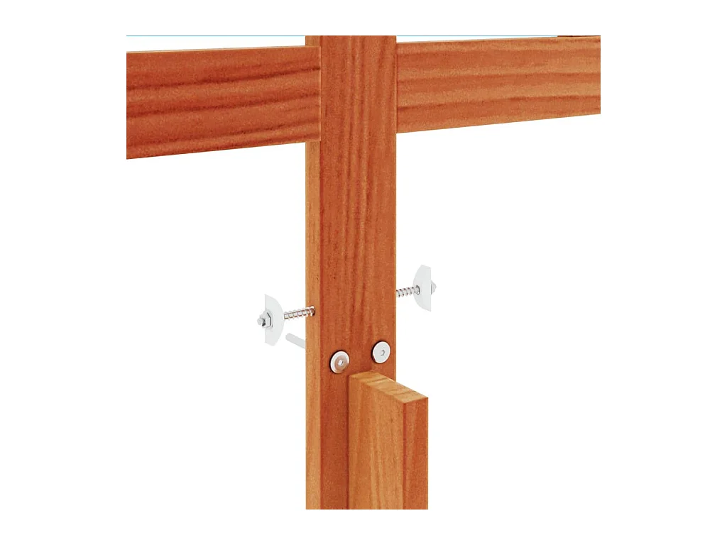 Tête de lit cire marron 135 cm bois massif de pin