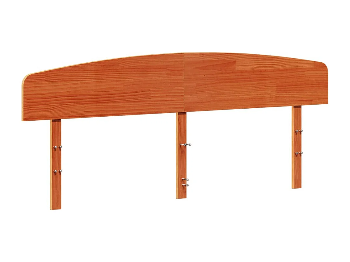 Cabecero de cama madera maciza de pino marrón cera 200 cm