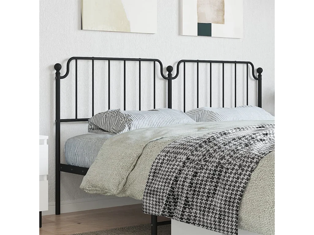 Kopfteil Metall Schwarz 180 cm