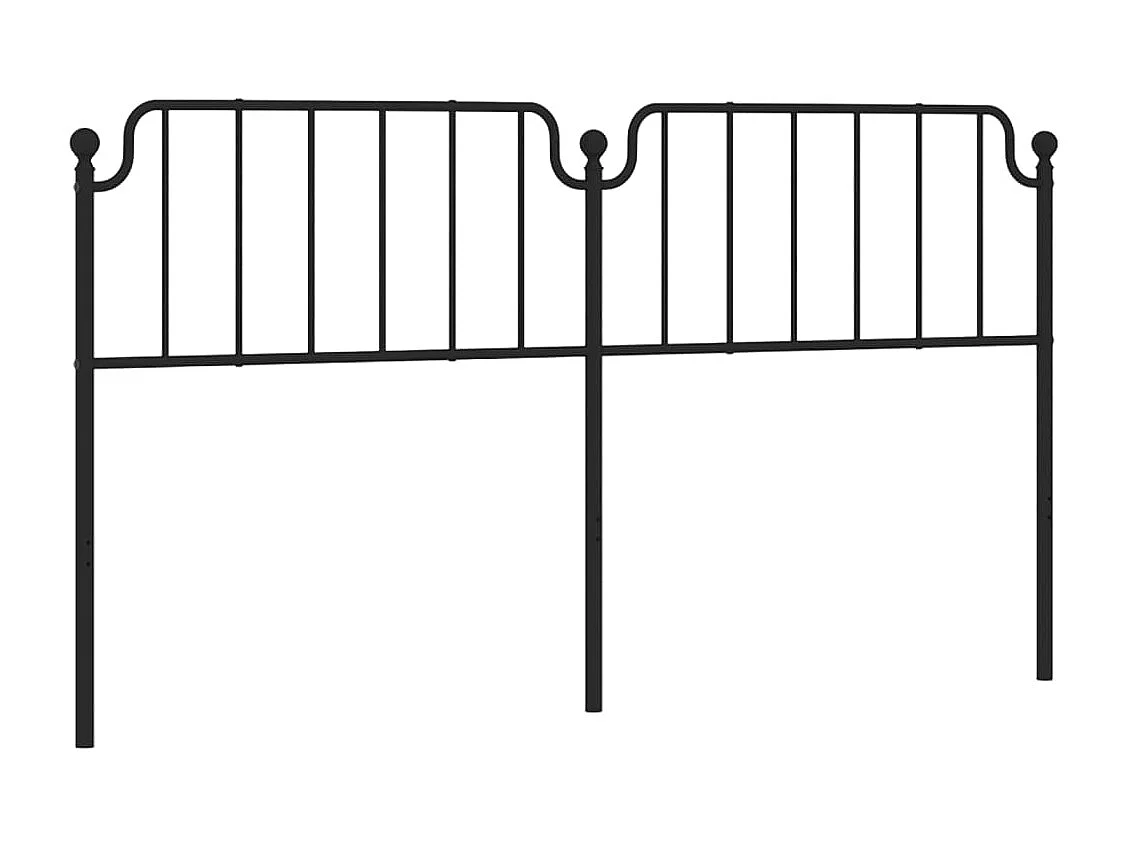 Kopfteil Metall Schwarz 180 cm