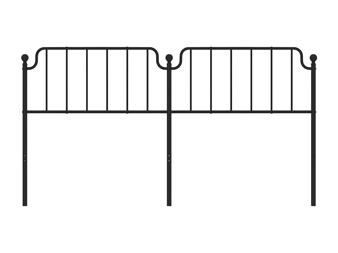 Kopfteil Metall Schwarz 180 cm