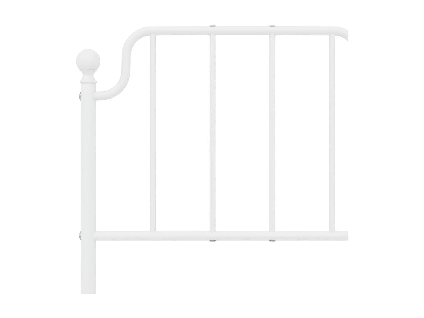 Tête de lit métal blanc 120 cm