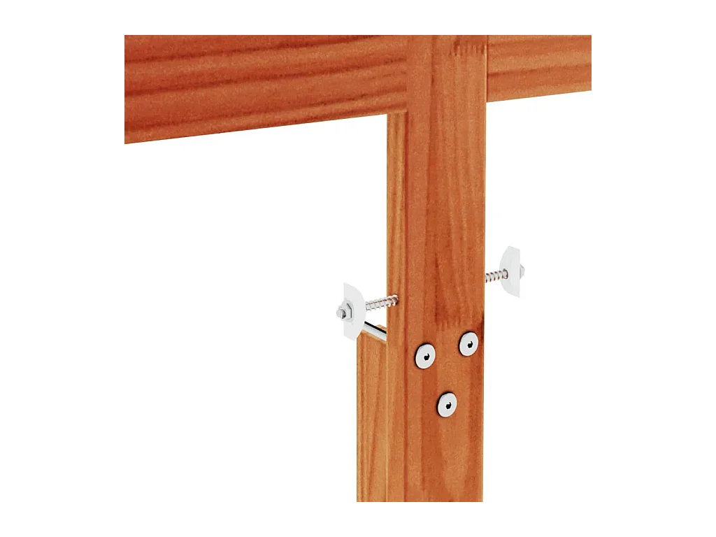 Tête de lit cire marron 135 cm bois massif de pin