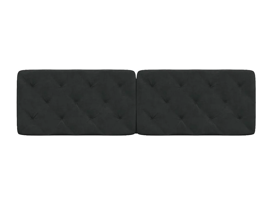 Almofadão de cabeceira 180 cm veludo preto