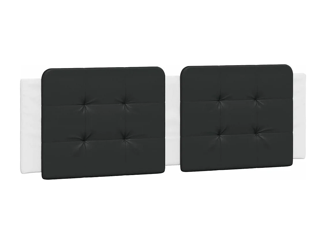 Kopfteil-Kissen Schwarz und Weiß 160 cm Kunstleder