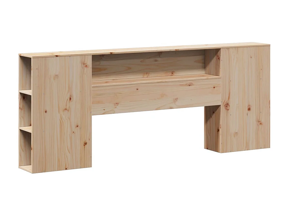 Tête de lit avec rangement 180 cm bois massif de pin