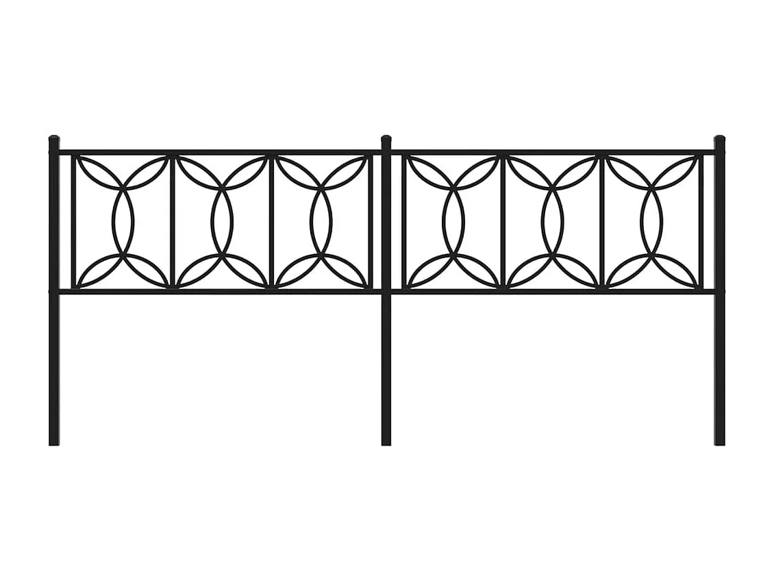 Tête de lit métal noir 193 cm