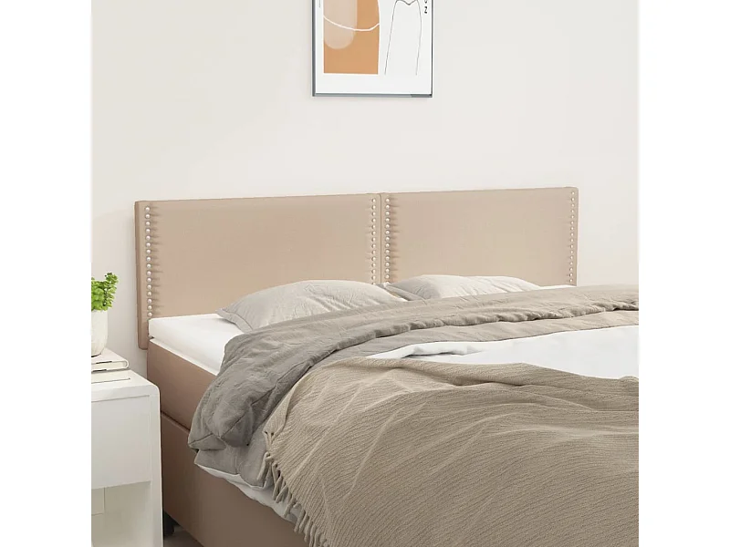 Têtes de lit 2 pcs Cappuccino 72x5x78/88 cm Similicuir