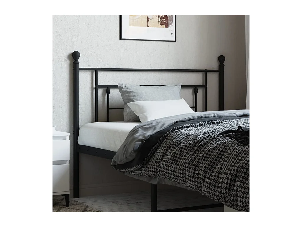 Testiera in Metallo Nero 107 cm