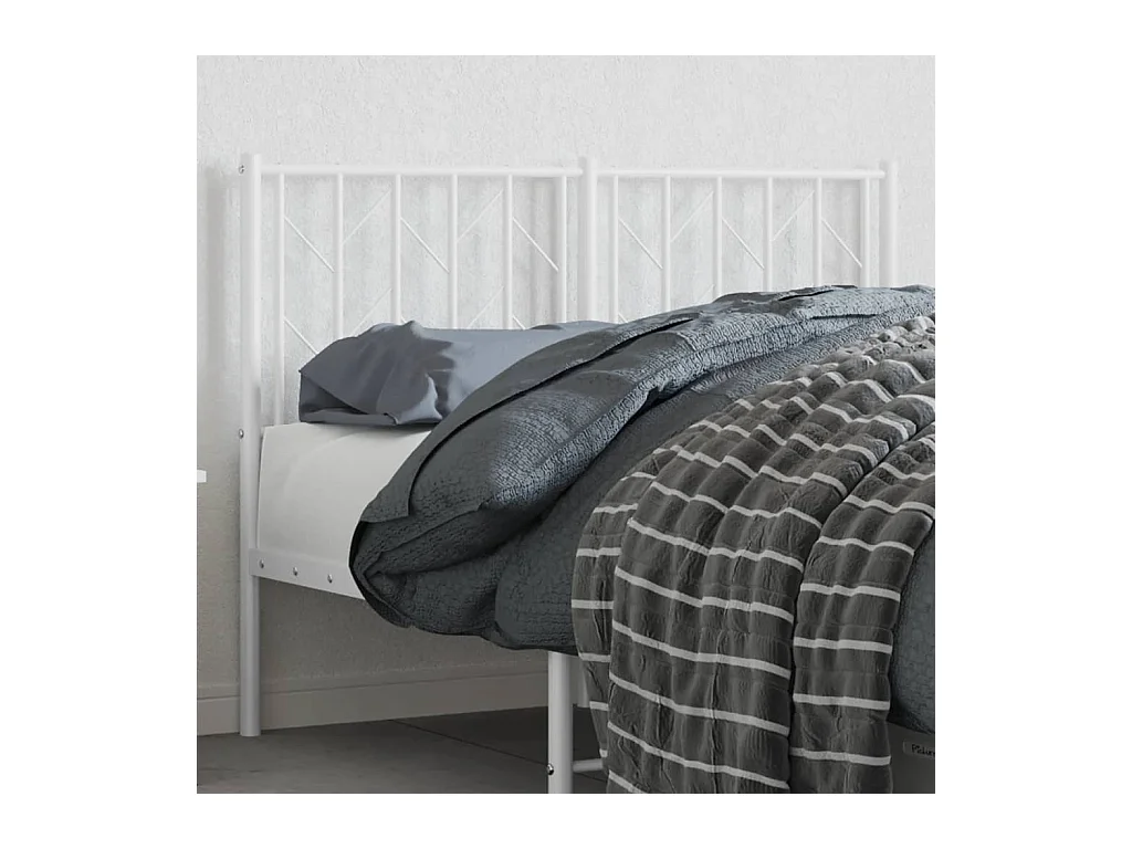 Hoofdbord 120 cm metaal wit