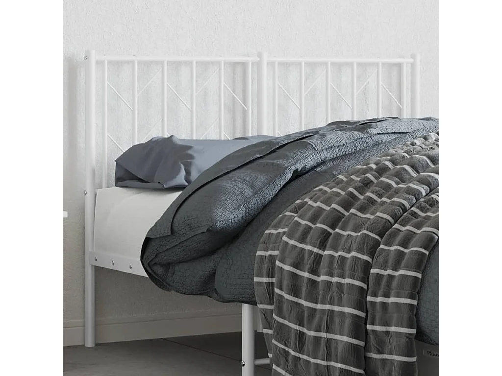 Tête de lit métal blanc 120 cm
