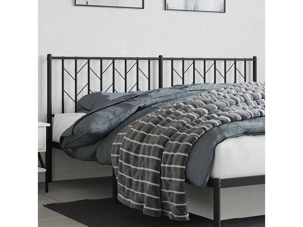 Tête de lit métal noir 180 cm