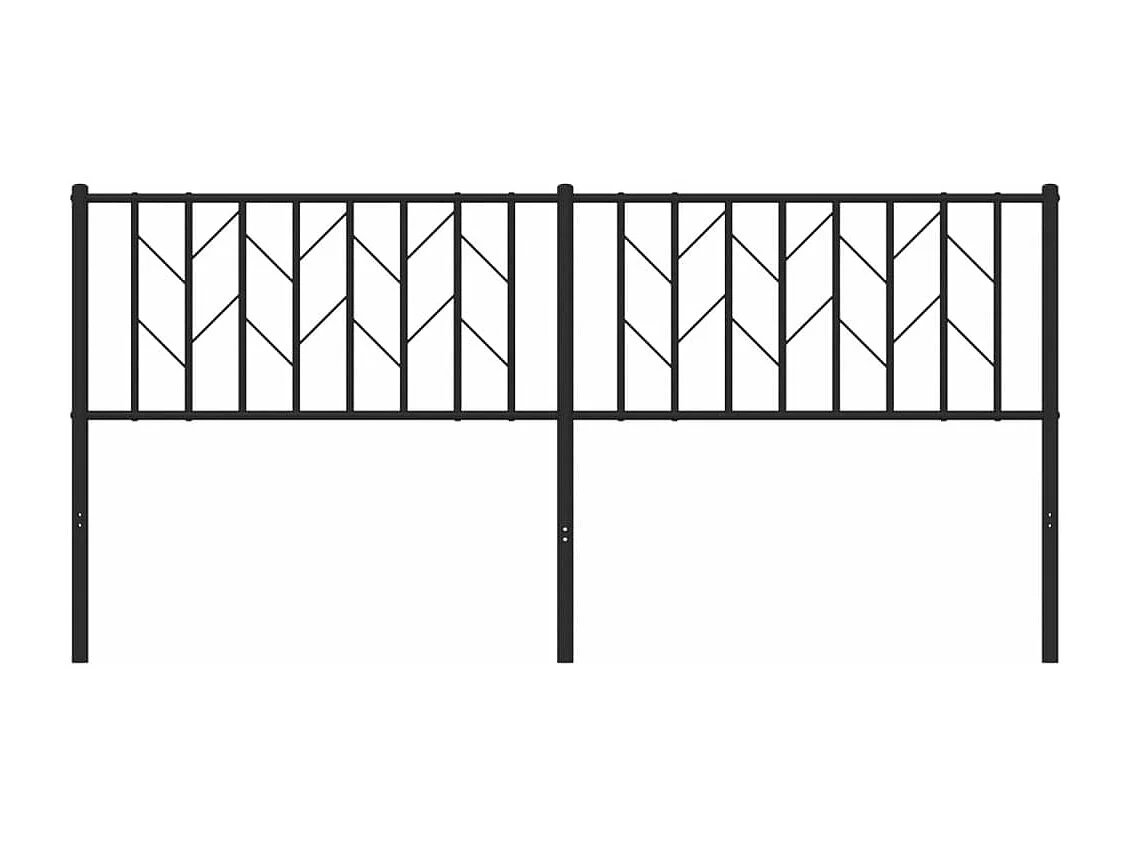 Tête de lit métal noir 180 cm