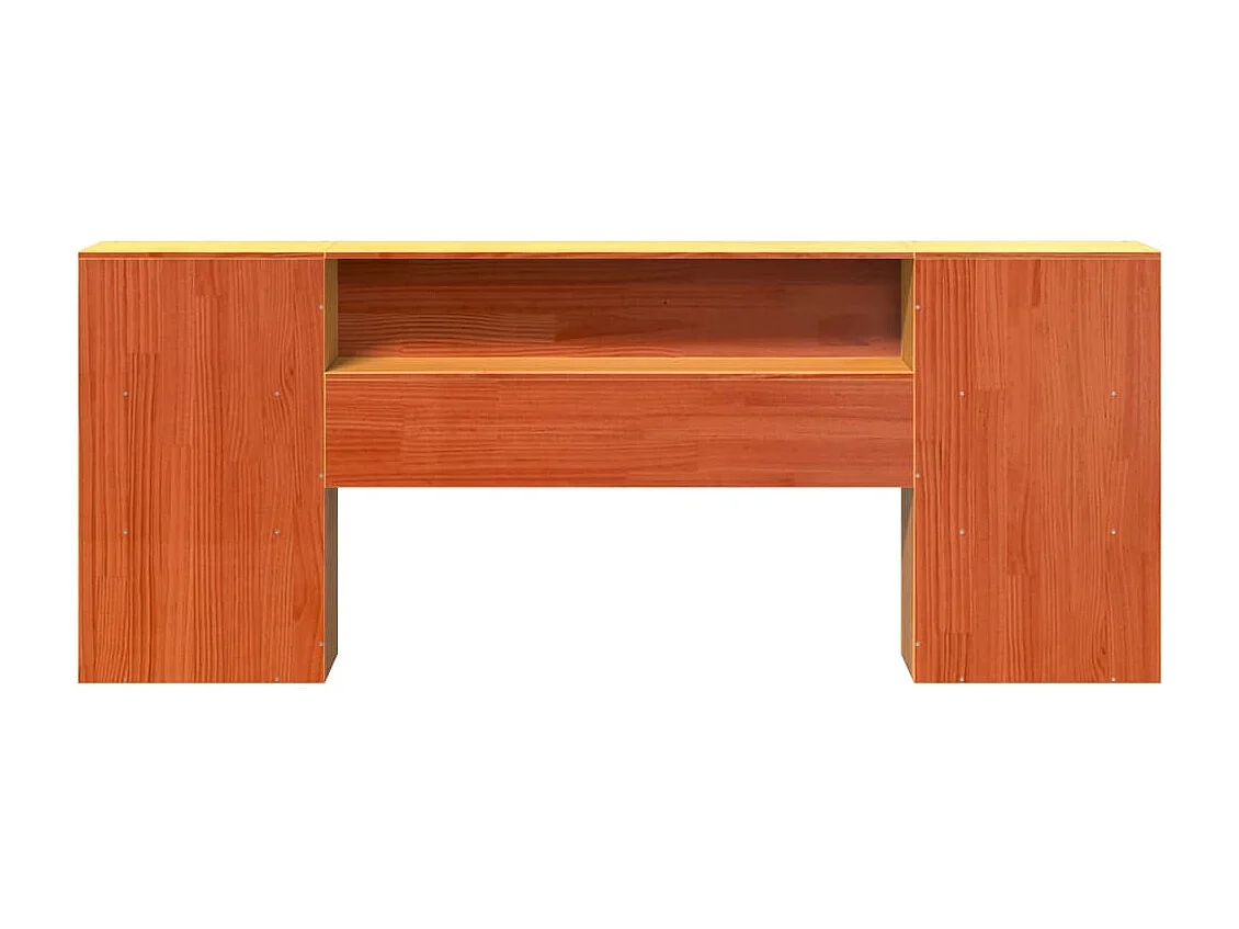 Kopfteil mit Stauraum Wachsbraun 180 cm Massivholz Kiefer