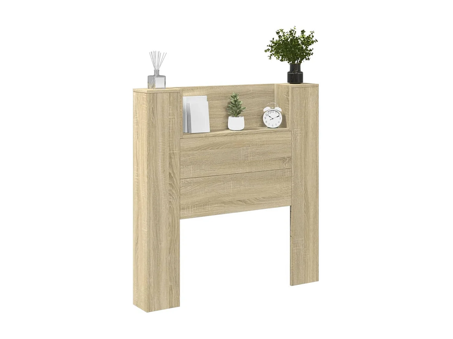 Armoire tête de lit avec LED chêne sonoma 100x16,5x103,5 cm