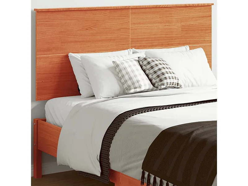 Tête de lit cire marron 135 cm bois massif de pin