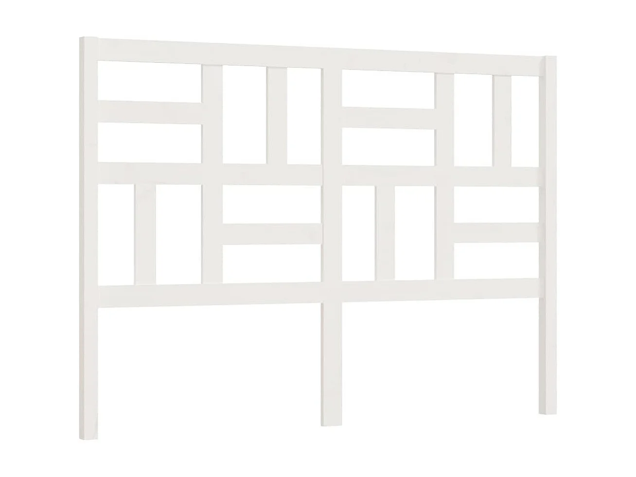 Testiera per Letto Bianca 156x4x104 cm Legno Massello di Pino