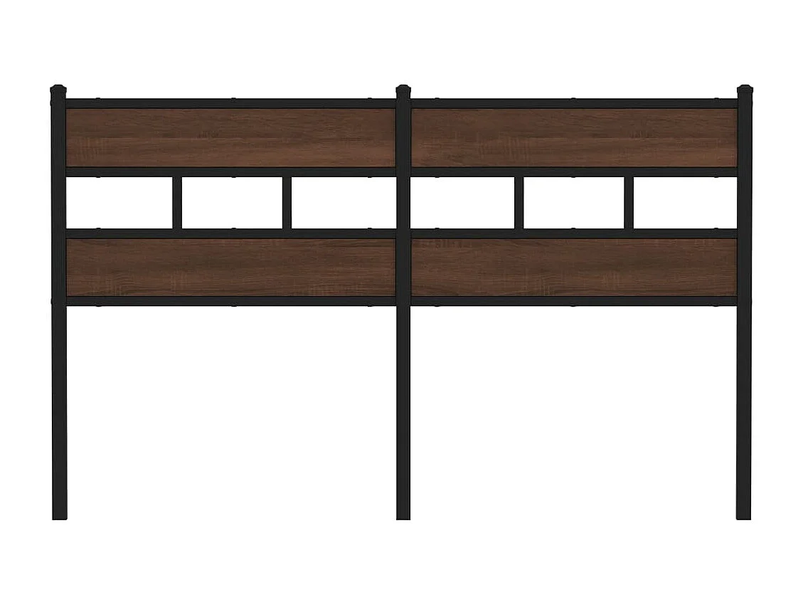 Tête de lit chêne marron 150 cm acier et bois d'ingénierie