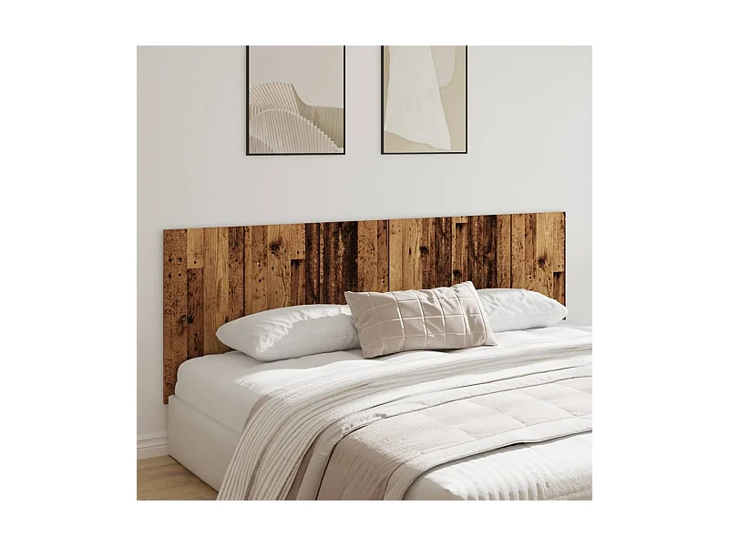 Testiera a Parete Legno Antico 240x1,5x80 cm in Truciolato