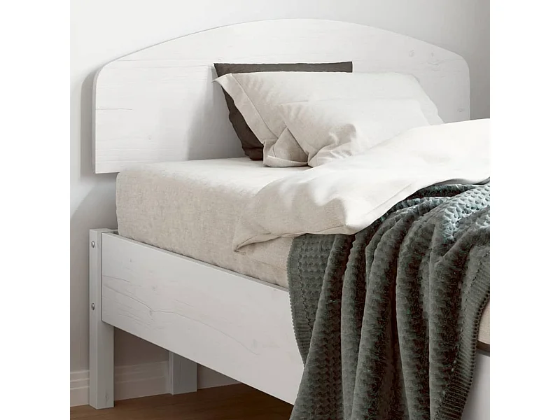 Tête de lit blanc 75 cm bois massif de pin