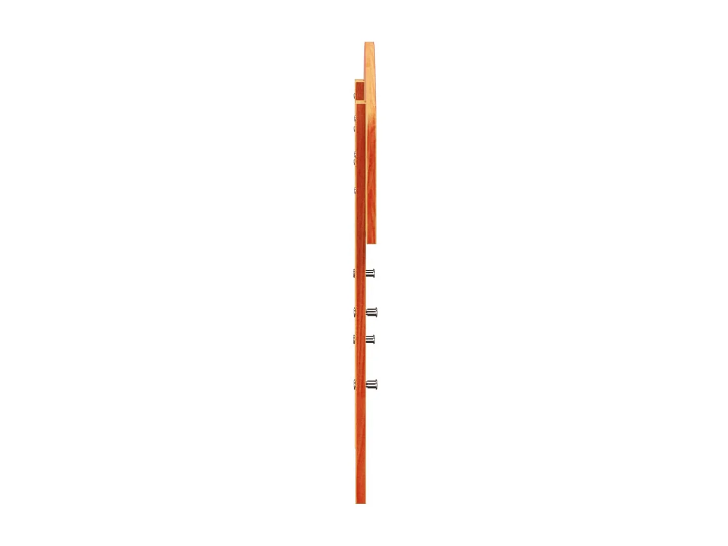 Tête de lit cire marron 90 cm bois massif de pin