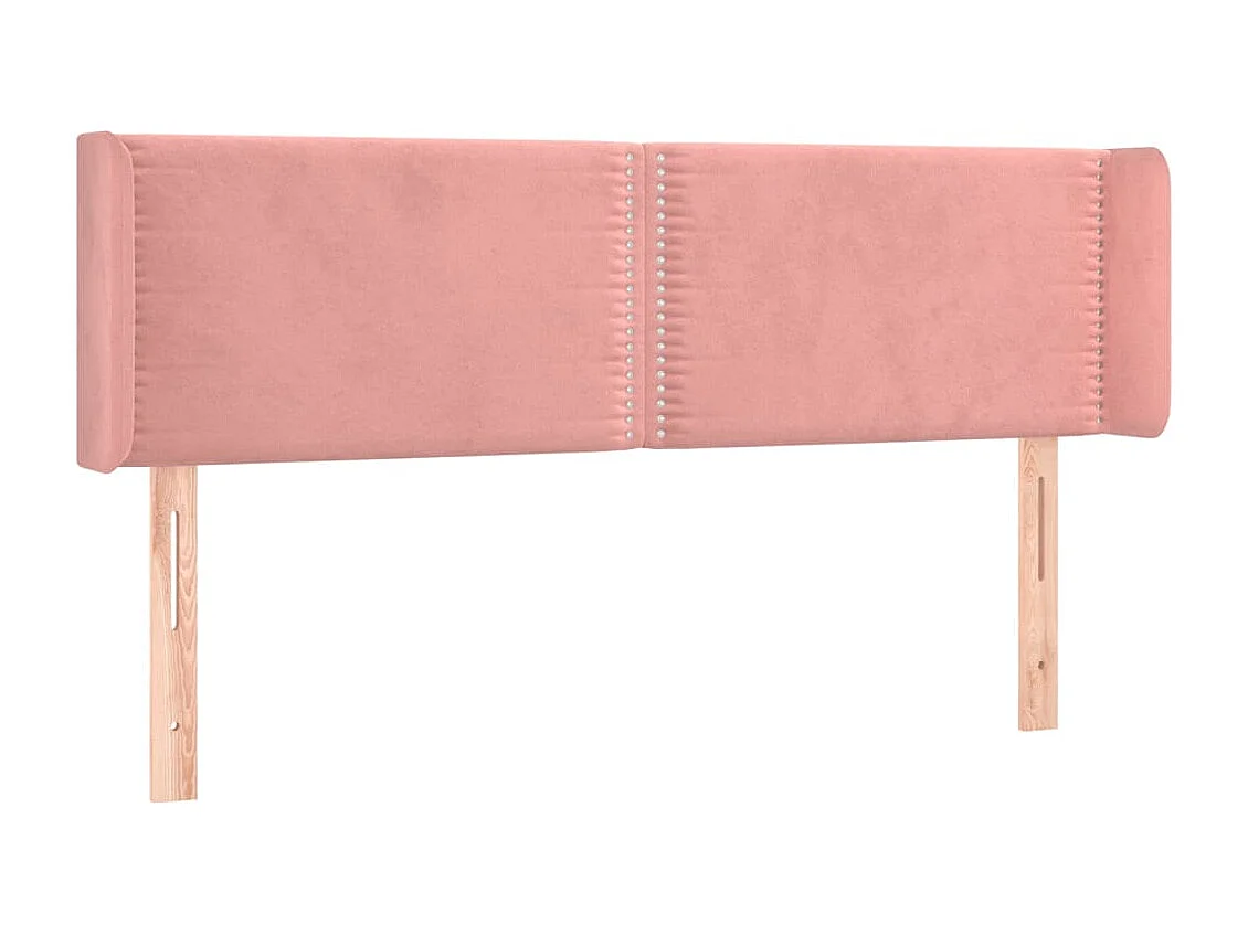 Tête de lit à LED Rose 147x16x78/88 cm Velours