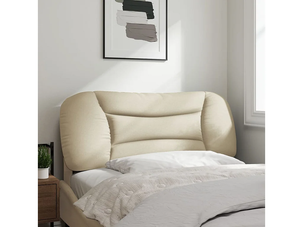 Cuscino Testiera Crema 100 cm in Tessuto