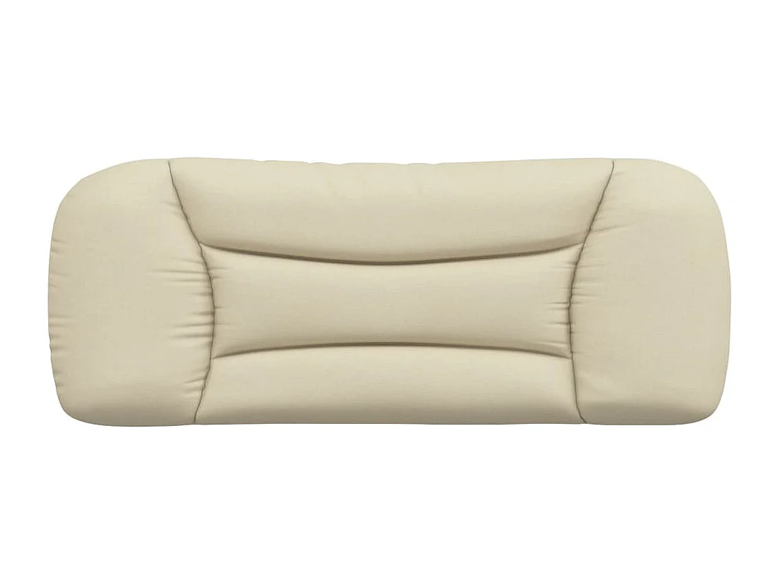 Coussin de tête de lit crème 100 cm tissu