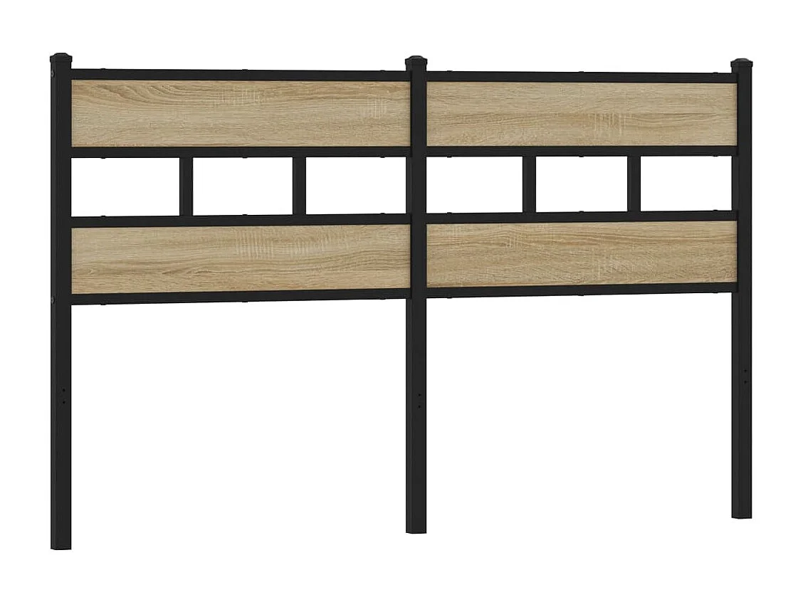 Tête de lit chêne sonoma 150 cm fer et bois d’ingénierie
