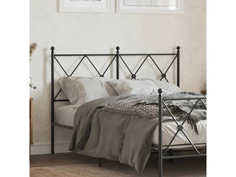 Tête de lit métal noir 120 cm