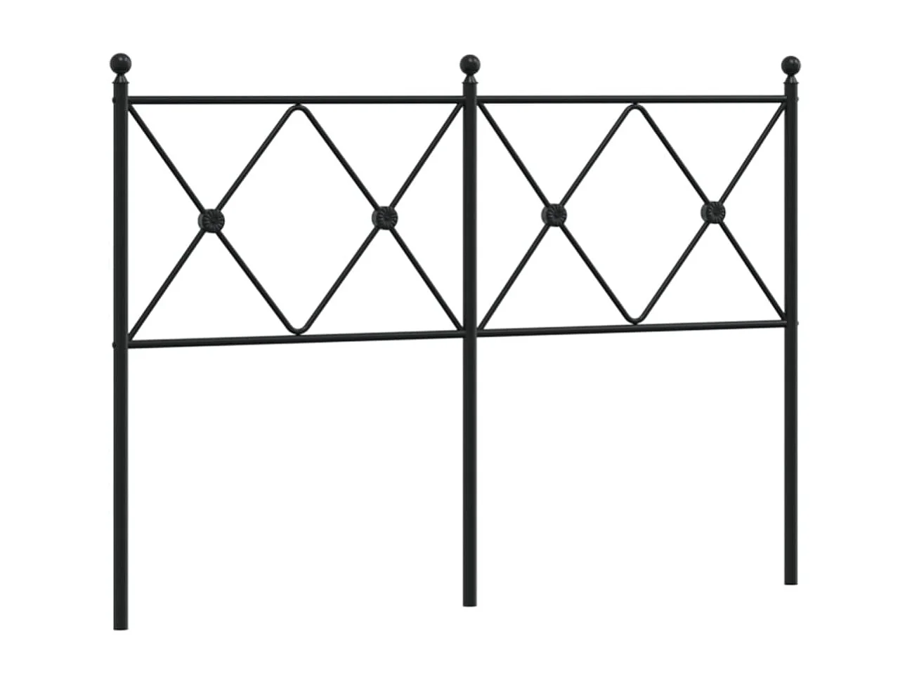 Cabecero de metal negro 120 cm