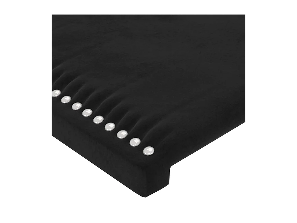 Testiera ad Orecchio Nera 93x23x78/88 cm in Velluto