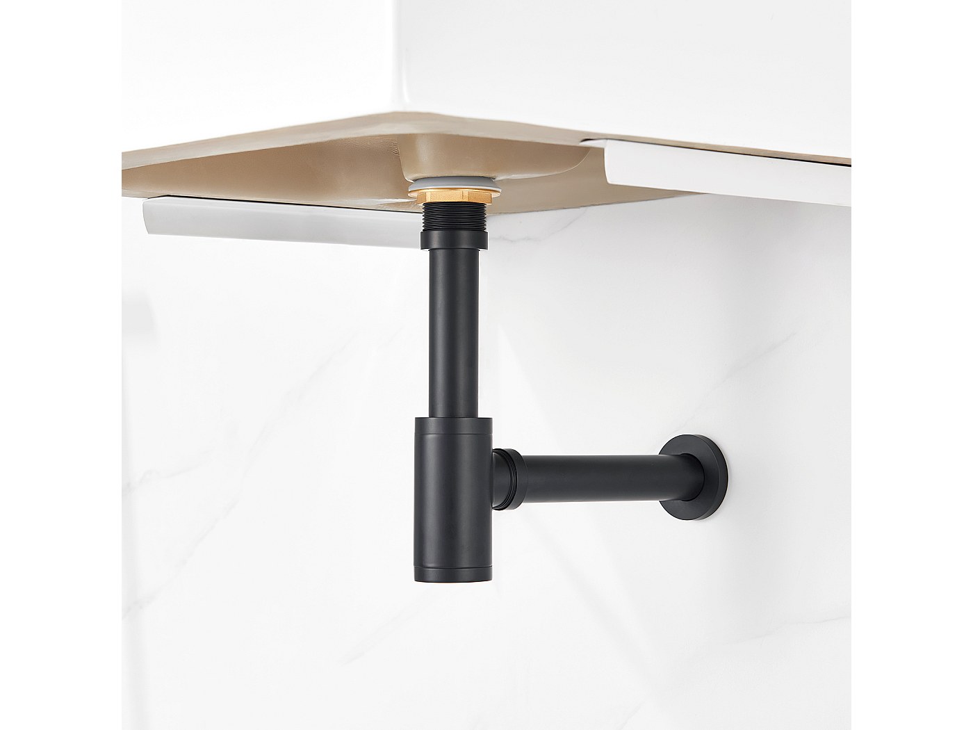 Set Scarico Lavabo Con Troppopieno - Valvola Pop-Up Nero - Universale Per Lavandini - Foto 9