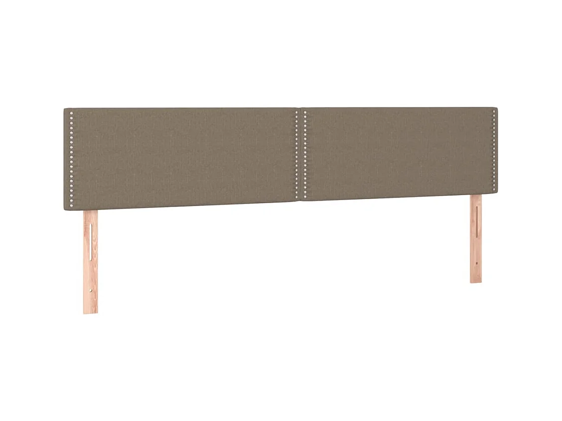 Kopfteile 2 Stk. Taupe 90x5x78/88 cm Stoff