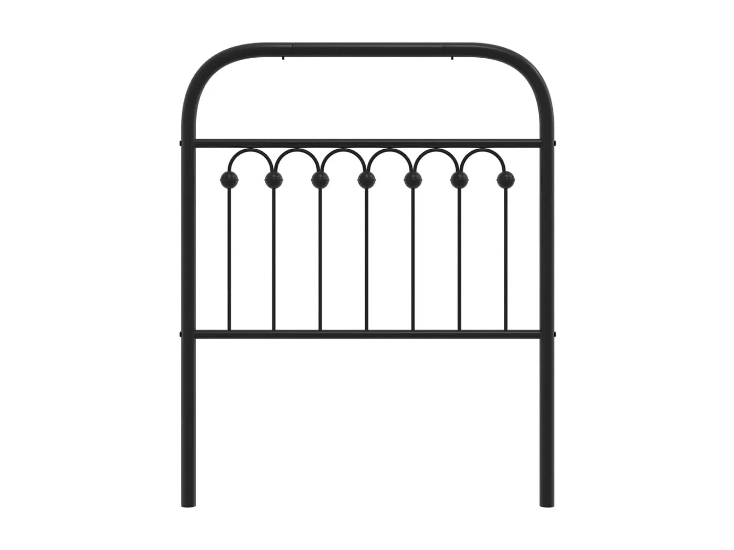 Cabeceira de cama 75 cm metal preto