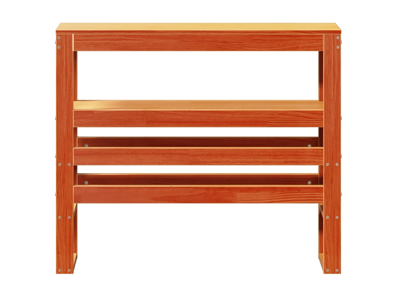 Tête de lit avec étagères marron cire 75 cm bois massif de pin