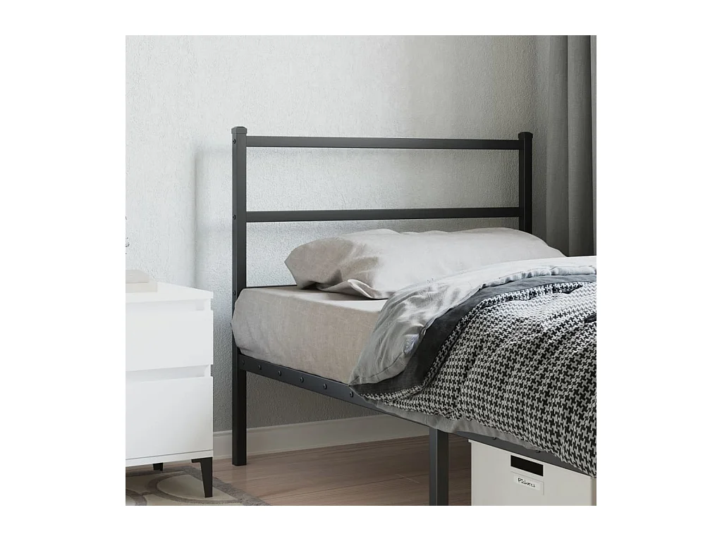 Testiera in Metallo Nero 107 cm