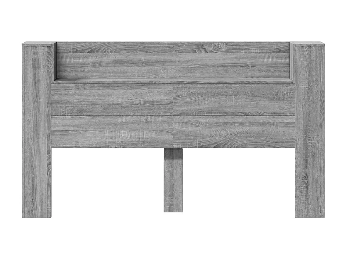 Armoire tête de lit avec LED sonoma gris 180x16,5x103,5 cm