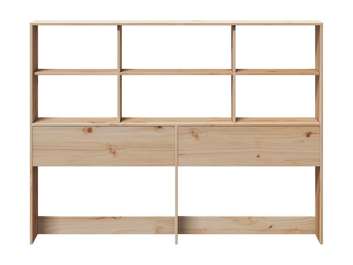 Tête de lit avec rangement 120 cm bois massif de pin