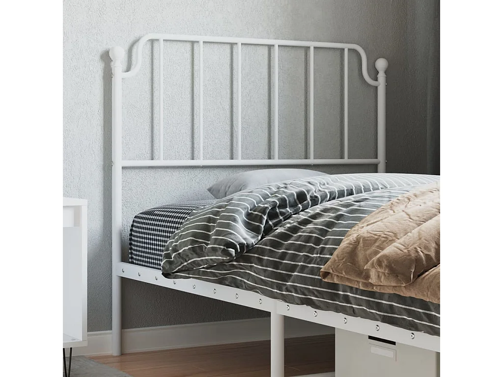 Cabeceira de cama 100 cm metal branco