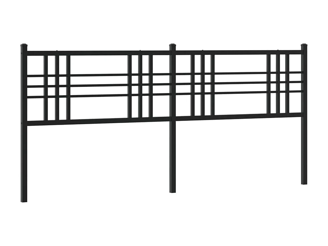 Tête de lit métal noir 180 cm