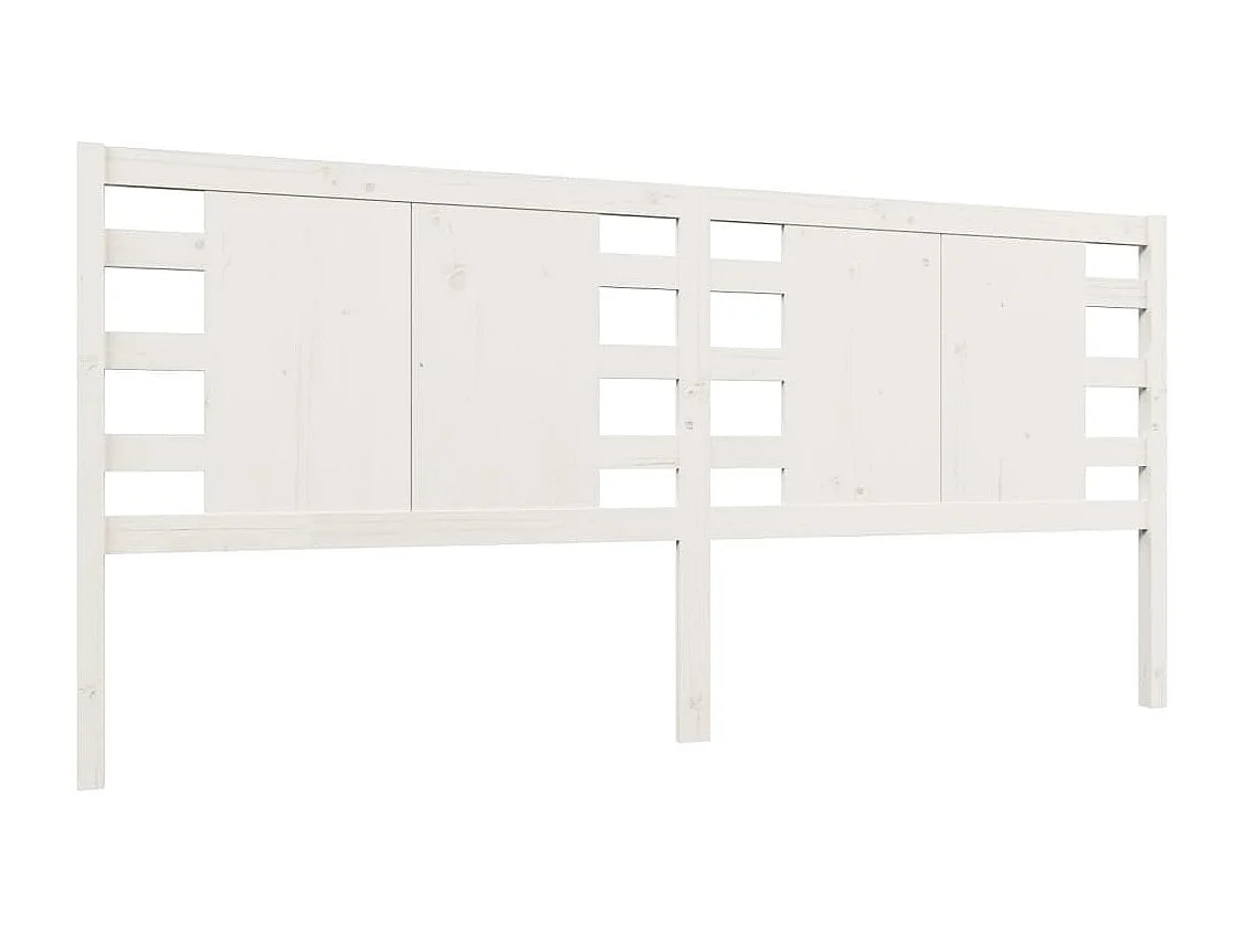 Tête de lit Blanc 166x4x100 cm Bois massif de pin