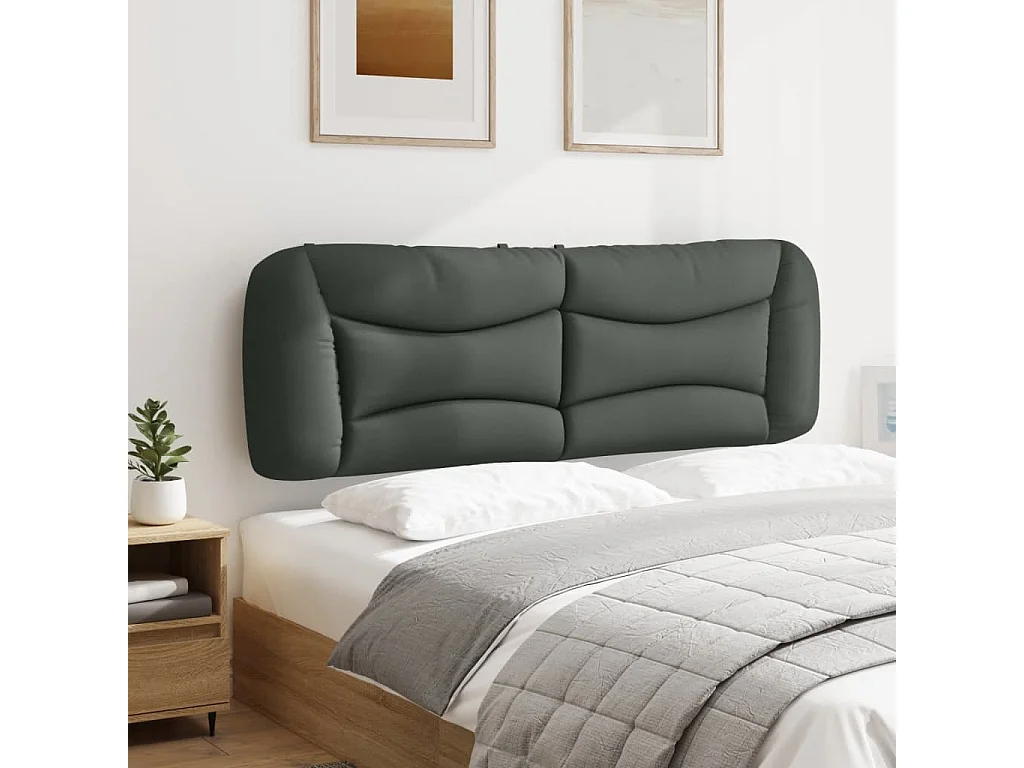 Cuscino Testiera Grigio Scuro 160 cm in Tessuto