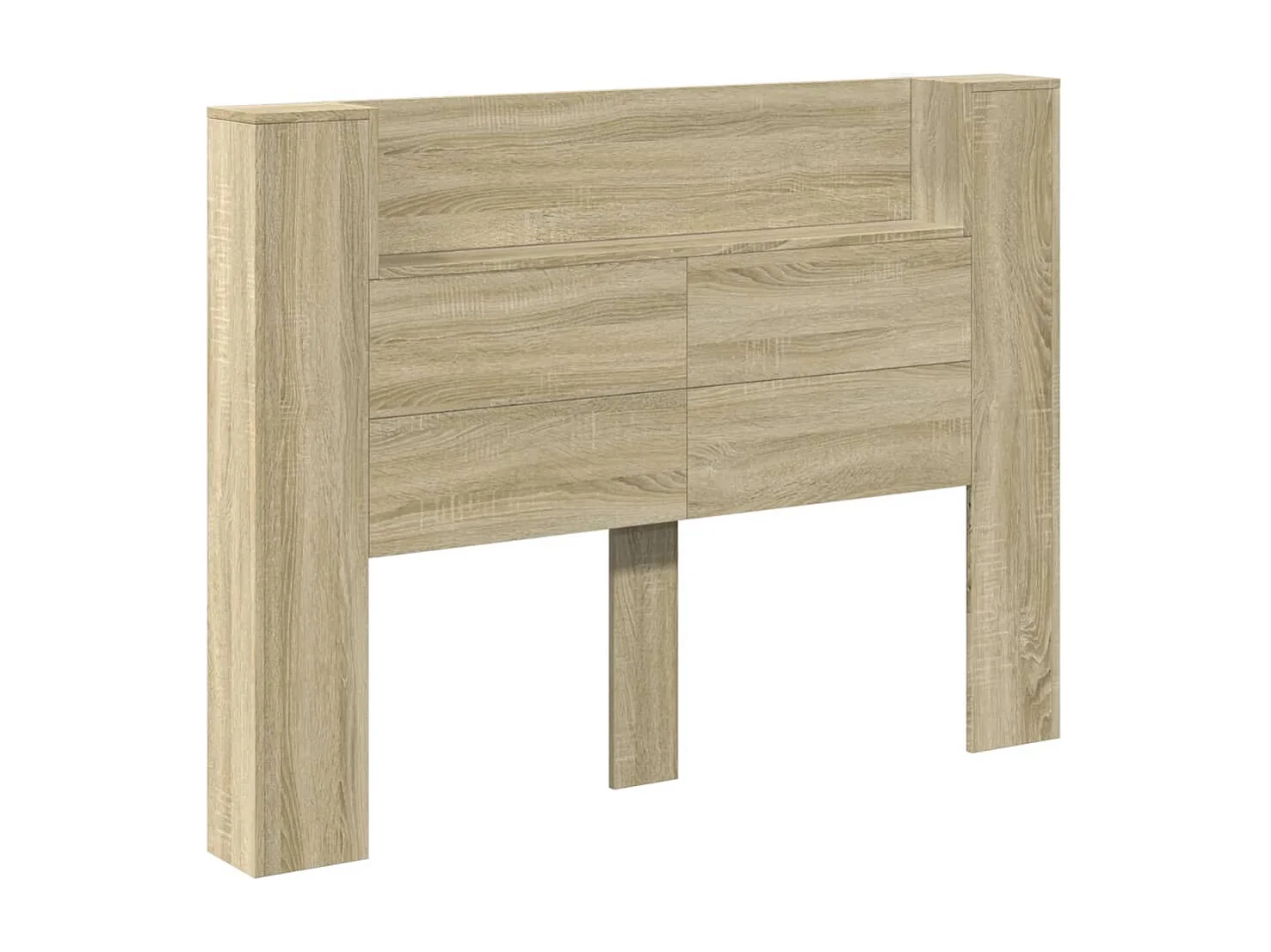 Hoofdbordkast met LED 140x16,5x103,5 cm sonoma eikenkleurig