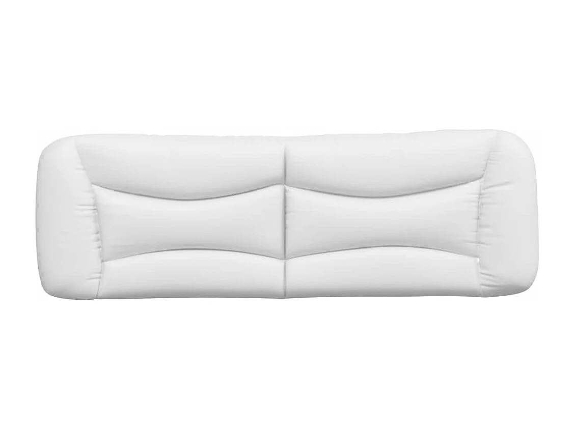 Coussin de tête de lit blanc 160 cm similicuir