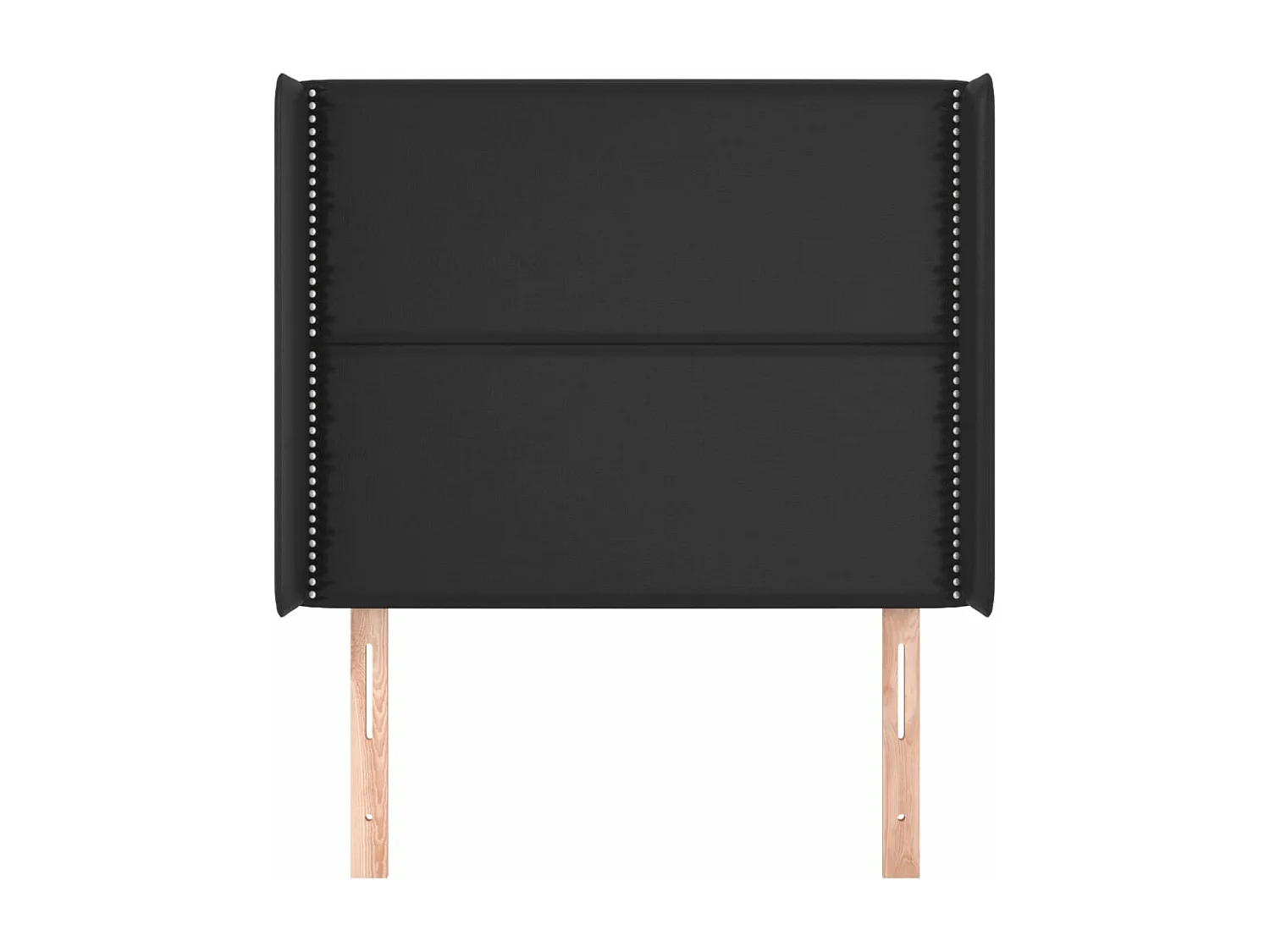 Cabeceira de cama c/ abas couro artif. 103x16x118/128 cm preto