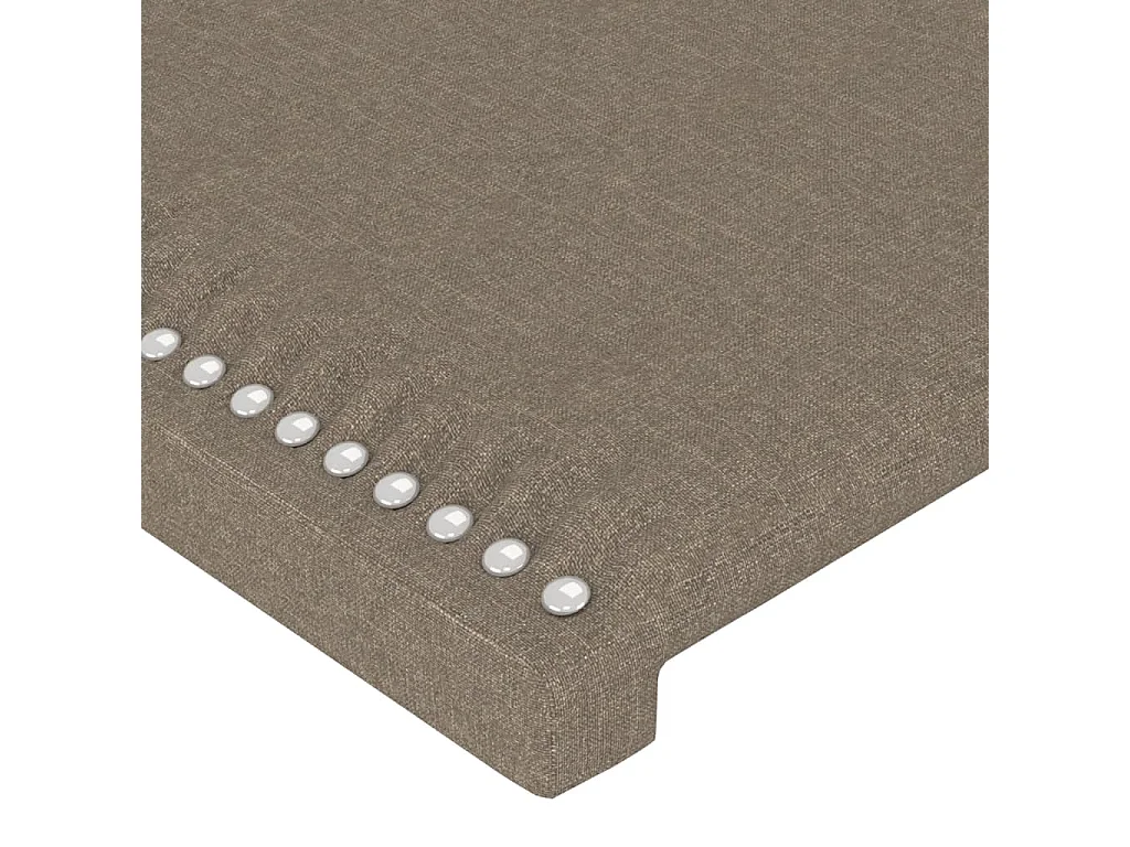 Cabecero con LED de tela gris taupe 200x5x78/88 cm