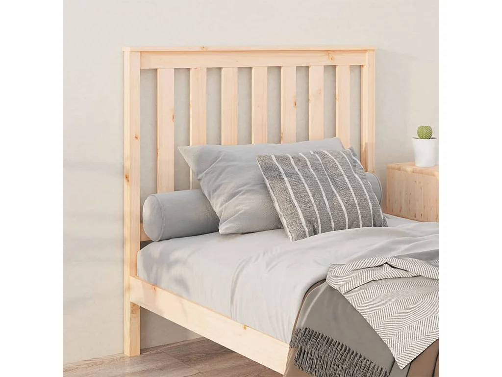 Cabecero de cama madera maciza de pino 106x6x101 cm